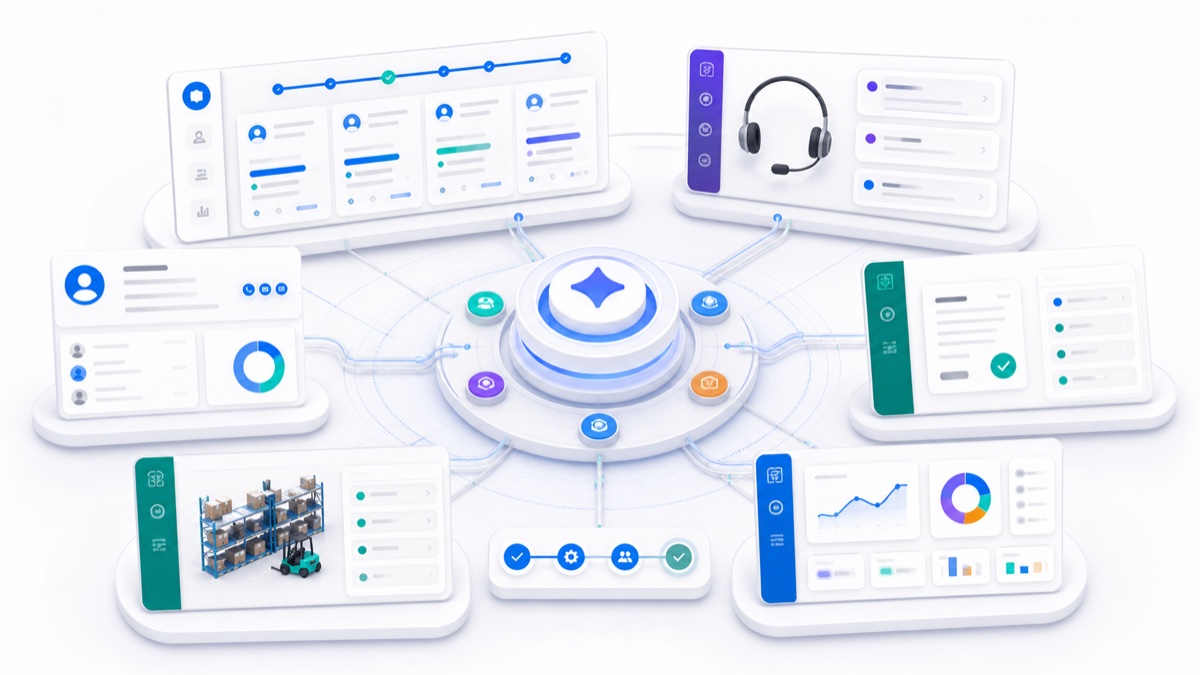 OpenTeam Dynamics 365 agents orbiting a shared workspace